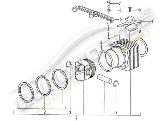 a part diagram from the Porsche 993 (1998) parts catalogue