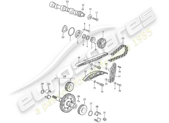 a part diagram from the Porsche 993 parts catalogue