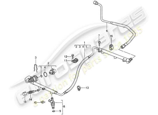 a part diagram from the Porsche 993 (1998) parts catalogue