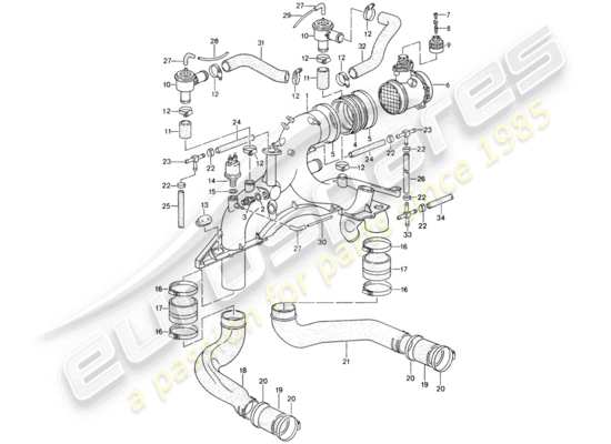 a part diagram from the Porsche 993 (1998) parts catalogue