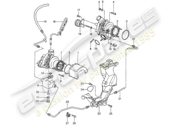 a part diagram from the Porsche 993 parts catalogue