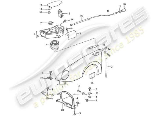 a part diagram from the Porsche 993 parts catalogue