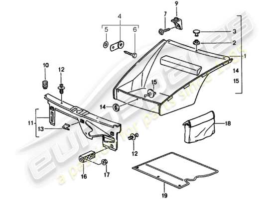 a part diagram from the Porsche 993 parts catalogue