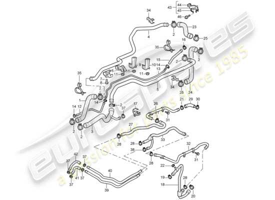 a part diagram from the Porsche 996 parts catalogue