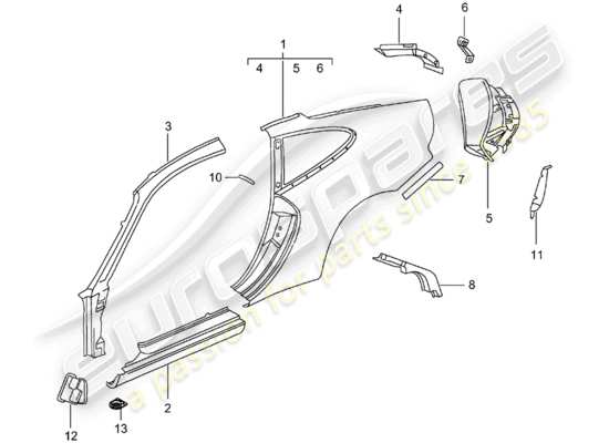 a part diagram from the Porsche 996 (1998) parts catalogue