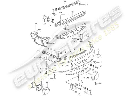 a part diagram from the Porsche 996 parts catalogue