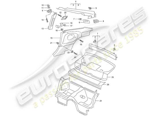 a part diagram from the Porsche 996 (1998) parts catalogue