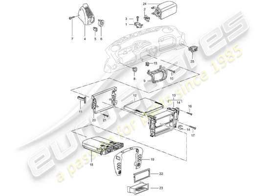 a part diagram from the Porsche 996 (1998) parts catalogue