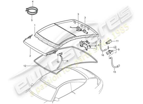 a part diagram from the Porsche 996 (1998) parts catalogue