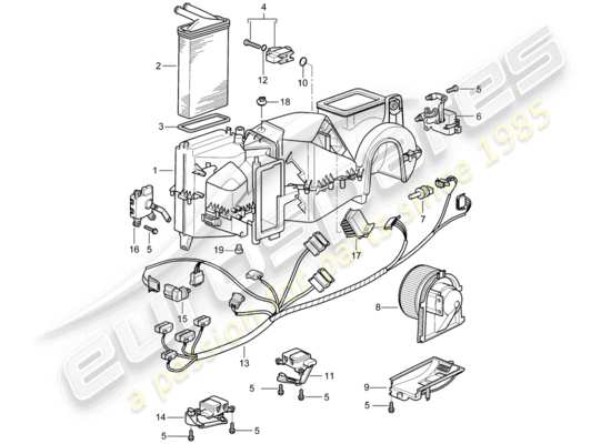 a part diagram from the Porsche 996 (1998) parts catalogue