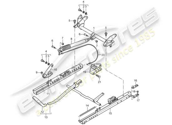 a part diagram from the Porsche 996 (1998) parts catalogue