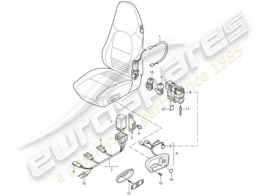 a part diagram from the Porsche 996 parts catalogue