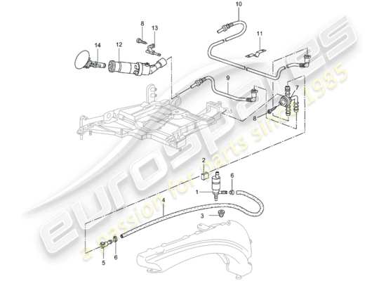 a part diagram from the Porsche 996 (1998) parts catalogue