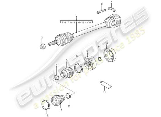 a part diagram from the Porsche 996 parts catalogue