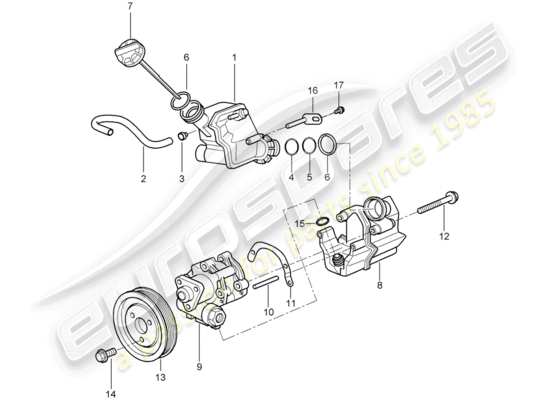 a part diagram from the Porsche 996 parts catalogue