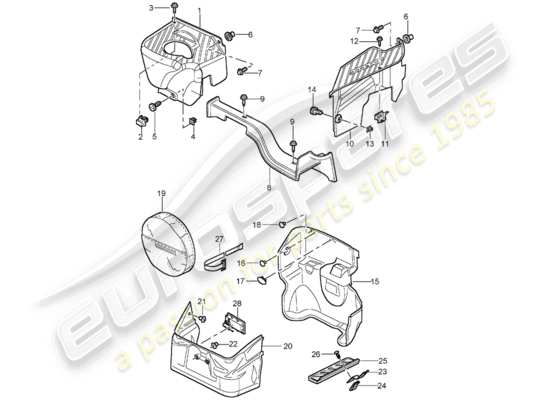 a part diagram from the Porsche 996 parts catalogue