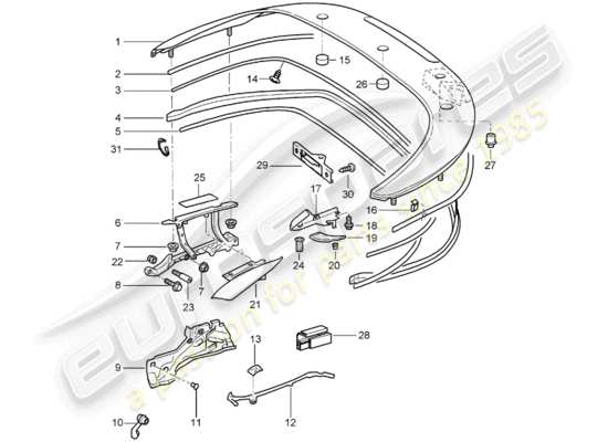 a part diagram from the Porsche 996 parts catalogue