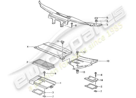 a part diagram from the Porsche 996 parts catalogue