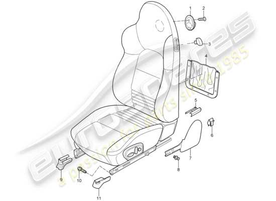 a part diagram from the Porsche 996 parts catalogue