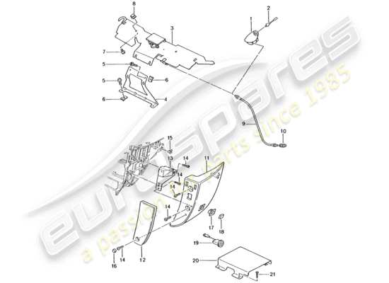 a part diagram from the Porsche 996 (1999) parts catalogue