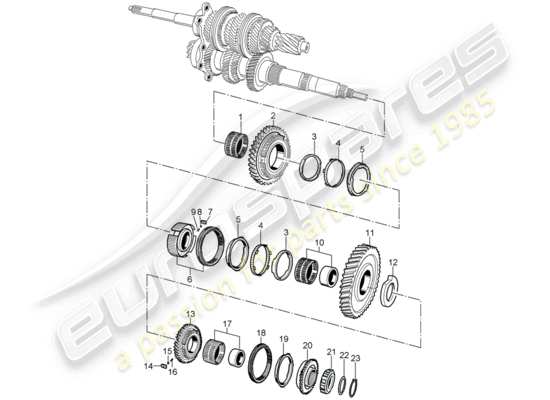 a part diagram from the Porsche 996 parts catalogue