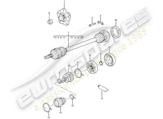 a part diagram from the Porsche 996 parts catalogue