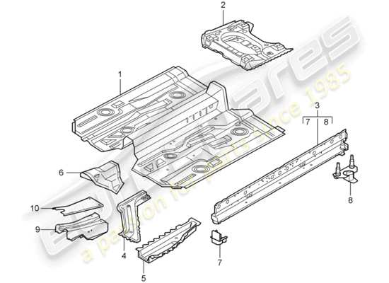 a part diagram from the Porsche 996 parts catalogue