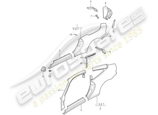 a part diagram from the Porsche 996 parts catalogue