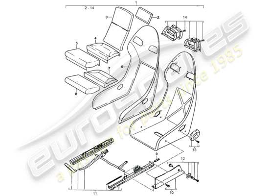 a part diagram from the Porsche 996 parts catalogue