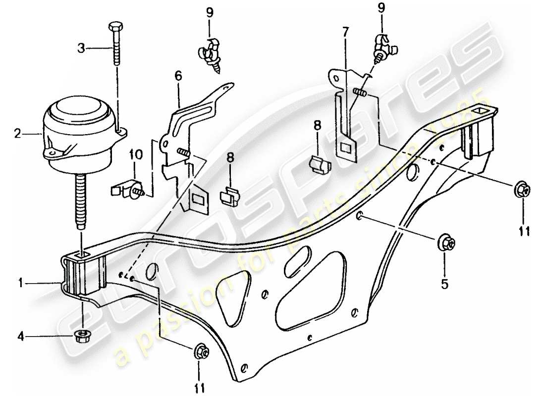 Porsche 996 (2001) ENGINE LIFTING TACKLE Part Diagram