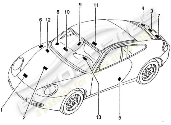 a part diagram from the Porsche 996 parts catalogue