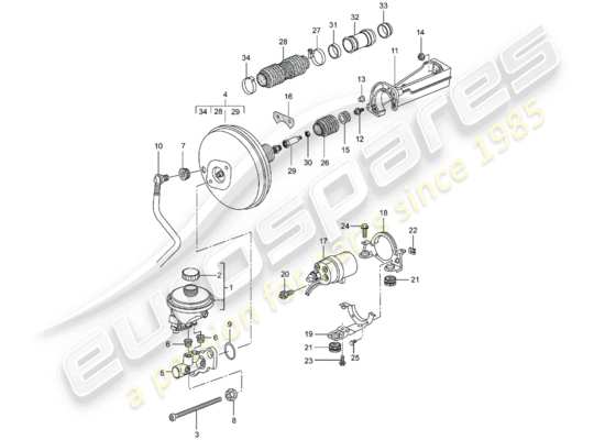a part diagram from the Porsche 996 (2001) parts catalogue