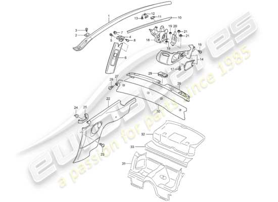 a part diagram from the Porsche 996 parts catalogue