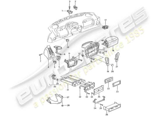 a part diagram from the Porsche 996 parts catalogue