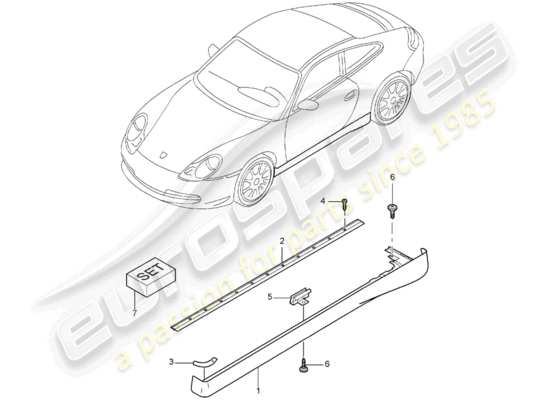 a part diagram from the Porsche 996 parts catalogue