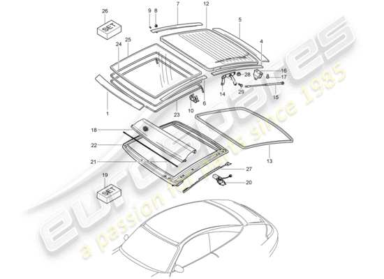 a part diagram from the Porsche 996 parts catalogue