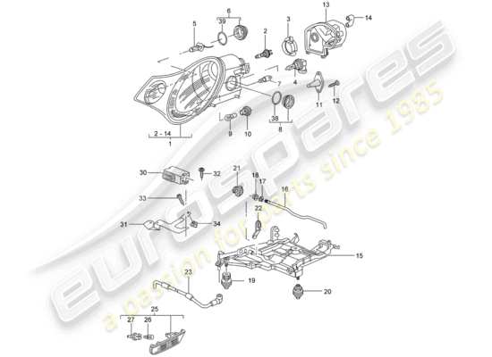 a part diagram from the Porsche 996 parts catalogue