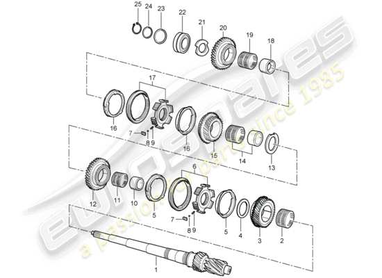 a part diagram from the Porsche 996 parts catalogue