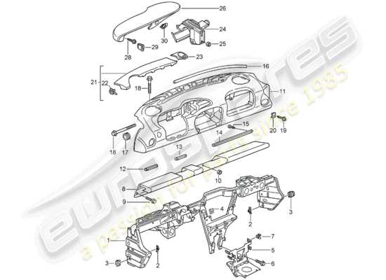 a part diagram from the Porsche 996 parts catalogue