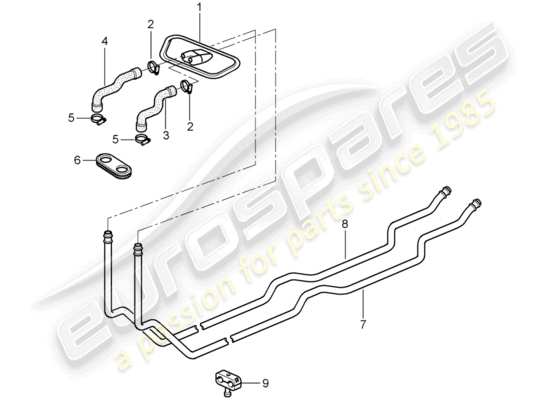 a part diagram from the Porsche 996 parts catalogue