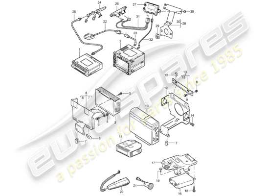 a part diagram from the Porsche 996 parts catalogue