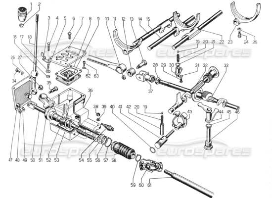 a part diagram from the Lamborghini Urraco parts catalogue