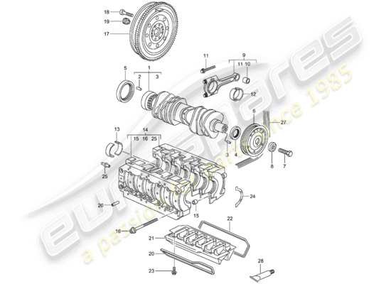 a part diagram from the Porsche 996 parts catalogue