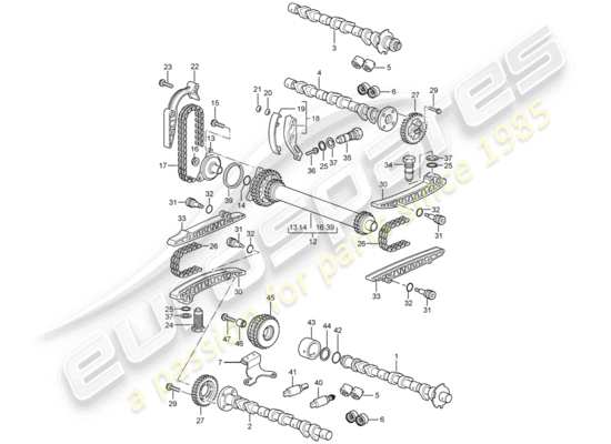 a part diagram from the Porsche 996 parts catalogue