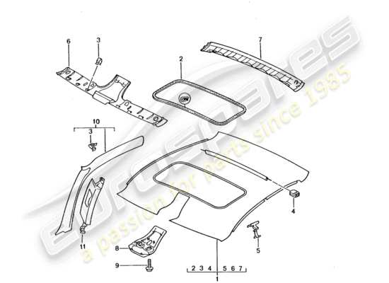 a part diagram from the Porsche 996 parts catalogue