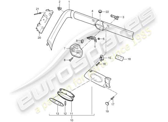 a part diagram from the Porsche 996 parts catalogue