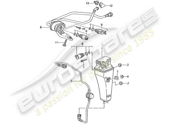 a part diagram from the Porsche 996 parts catalogue