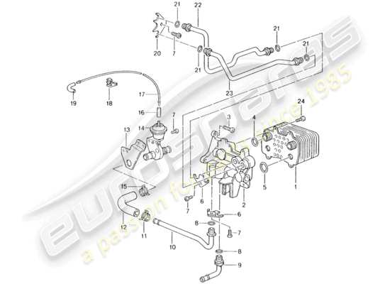 a part diagram from the Porsche 996 parts catalogue