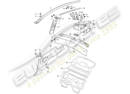 a part diagram from the Porsche 996 (2004) parts catalogue
