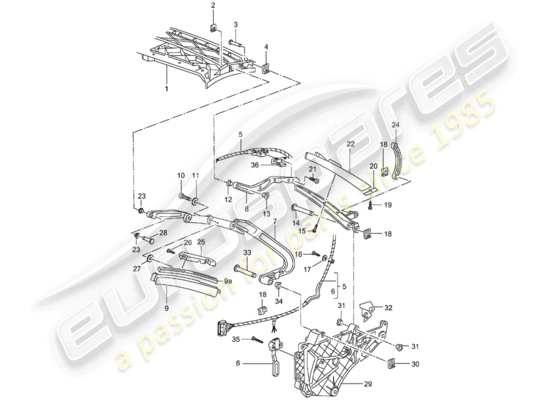 a part diagram from the Porsche 996 parts catalogue